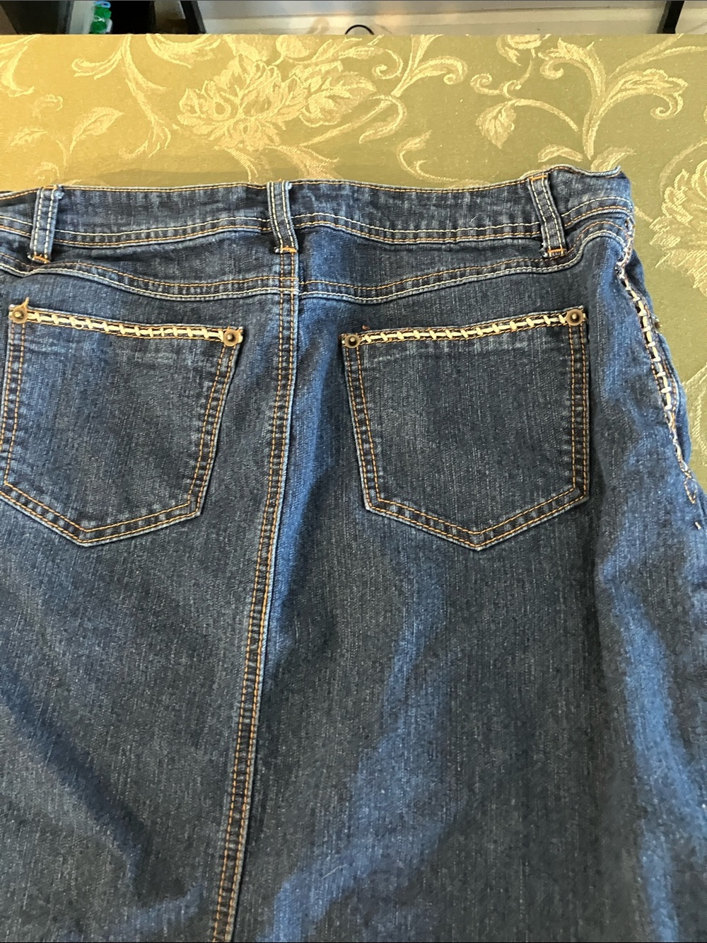 Baccini Blue Denim Midi Skirt - Picture 3 of 4